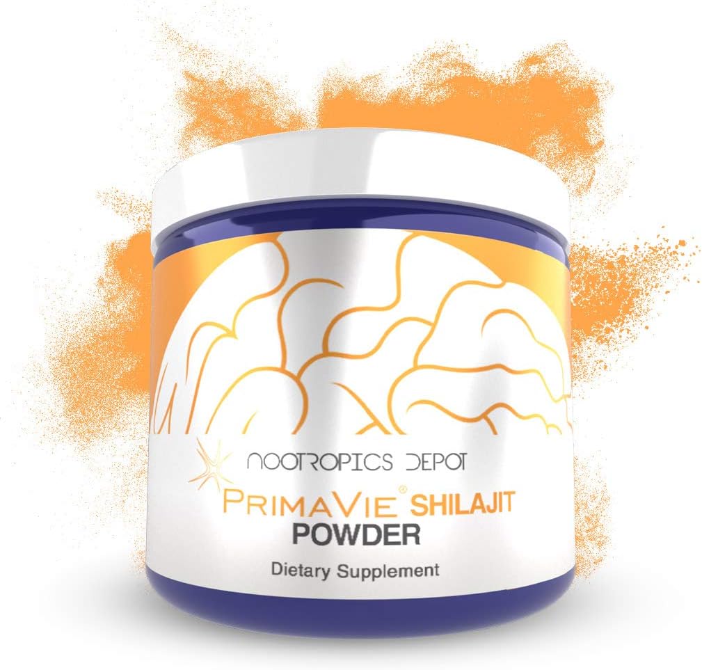 Nootropics Depot PrimaVie Shilajit Powder 60 Grams TEN Purified Extract TEN Ayurveda Supplement TEN soporta Función Mitocondrial + Boost Endurance