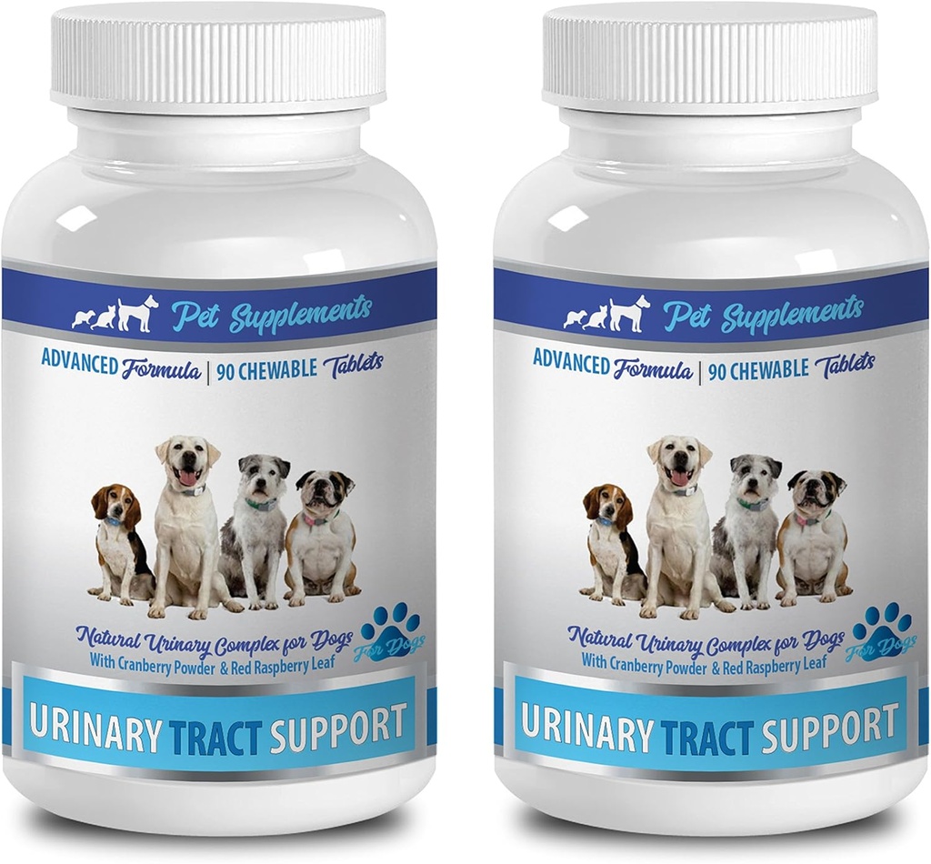 dog urinary incontinence natural remedies - DOG URINARY TRACT SUPPORT - NATURAL CRANBERRY SOLUTION - BLADDER HEALTH - VET RECOMMENDED - corn silk supplement for dogs - 2 Bottle (180 Treats)