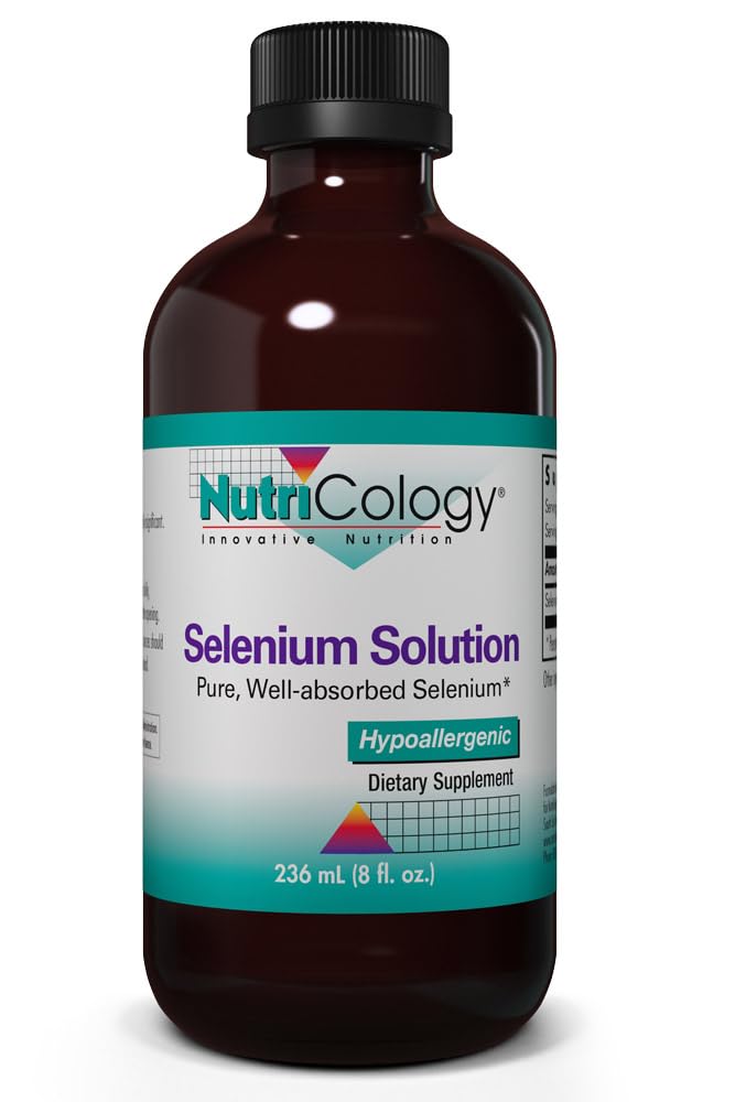NutriCology Selenium Solution - Delivers 100 mcg Selenium - Sodium Selenite Liquid - Supports Immune Function, Liver Function & Antioxidant Enzymes - 94 Servings - 236 mL