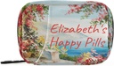Caja de píldoras personalizada 7 días Pill bolsa de maletas Pintura al óleo Flores de mar Nombre personalizado Travel Pill Organizer Bolsa con cremallera Portable Caja semanal Compacta Tamaño para el suplemento de vitamina