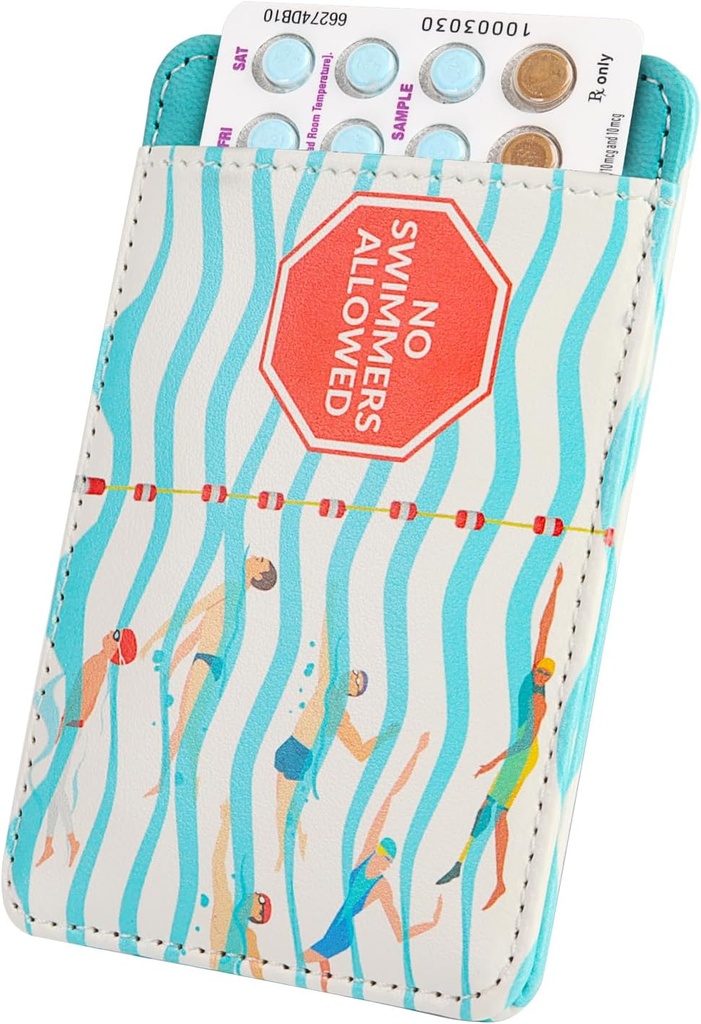 Primo Lines Discreto de control de natalidad de caja de mantillas, 4.4x3IN Organizador compacto Sleeve, Fits Standard Pill Packs, Protección portátil y elegante