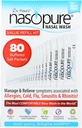 Nasopure Nasal Wash, kit de recarga de valor, “The Nicer Neti Pot” Sinus Wash Kit, Cómodo Nasal Rinse 80 Sal Packets (3.75 Gramos Cada), Congestión nasal, frío, gripe, alergia, sistema de riego nasal