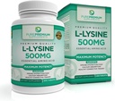 PurePremium L-Lysine 500 mg Suplemento - Aminoácidos esenciales con fuerza máxima - Suplemento de apoyo inmunológico - Lisina pura 500 mg para la absorción rápida - 7 meses Suministro - 200 Cuadros