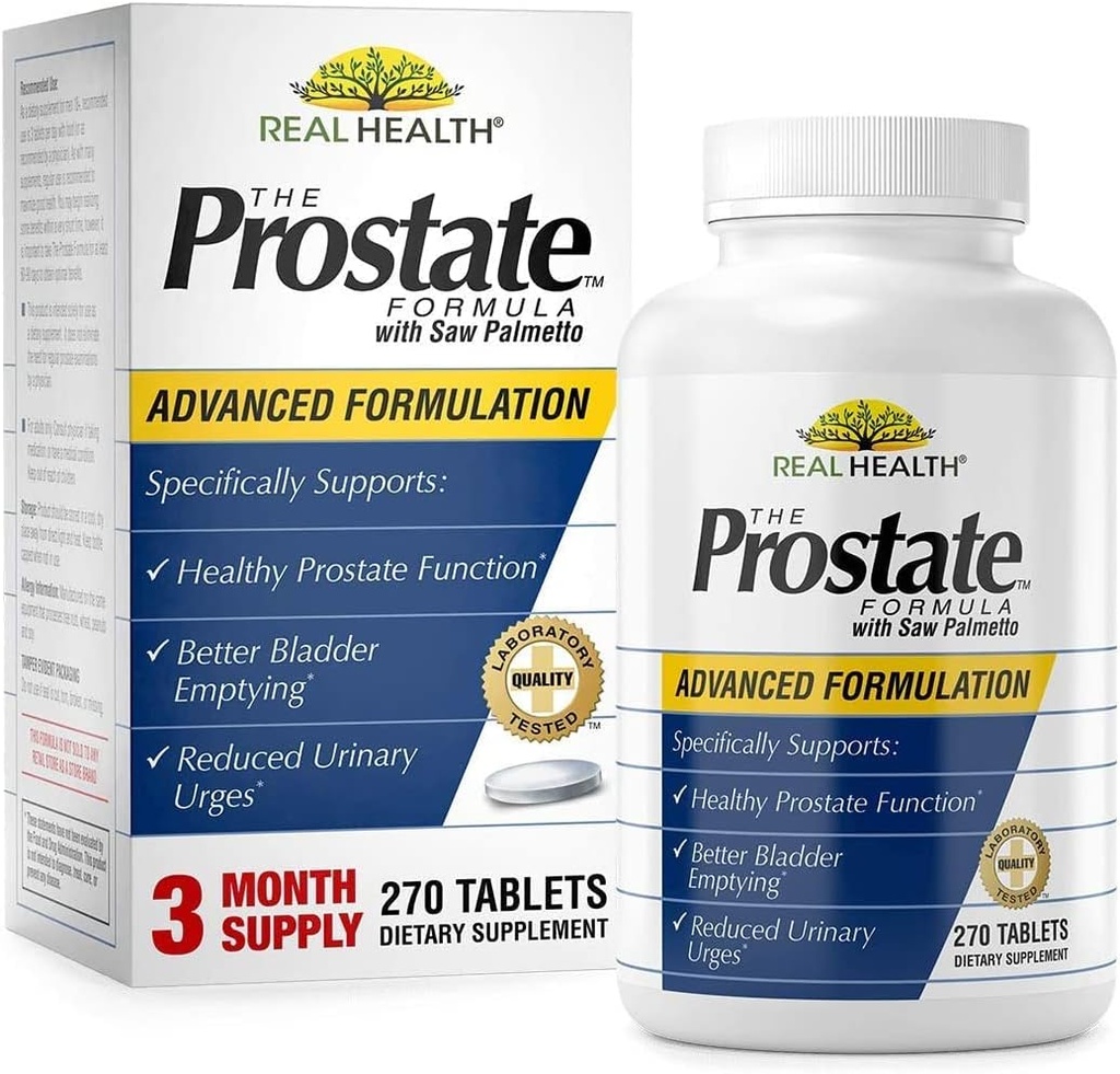 Real Health Prostate Formula con Saw Palmetto 270-Tablas por EMERSON HEALTHCARE