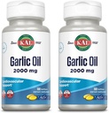 KAL Aceite de ajo 2000 Softgels, 100 Cuenta Silencioso paquete de 2