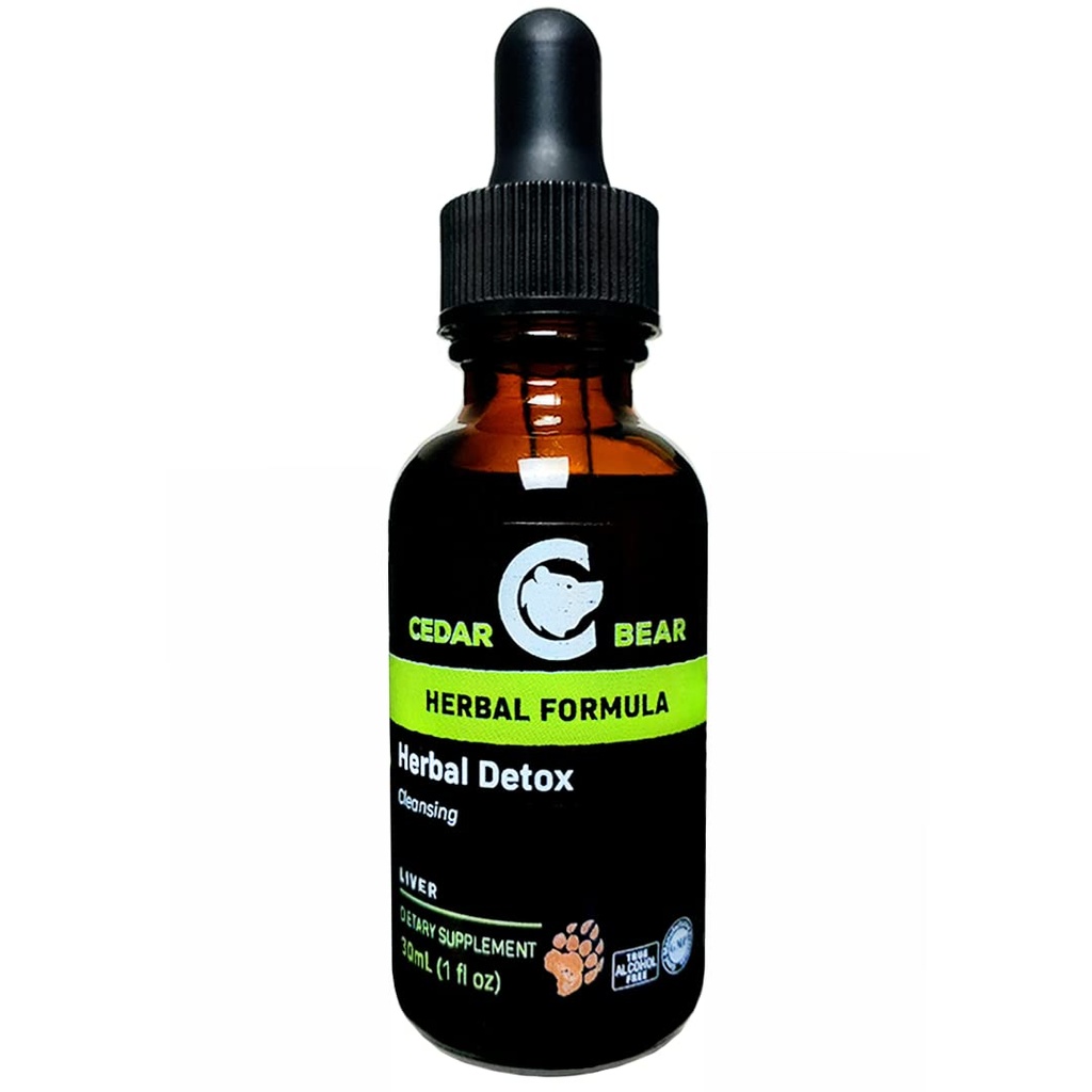 Cedar Bear - Herbal Detox a Liquid Herbal Supplement That is a Deep Detox Cleansing That Helps Clear Organs and Tissues of Environmental Toxins 1 Fl Oz