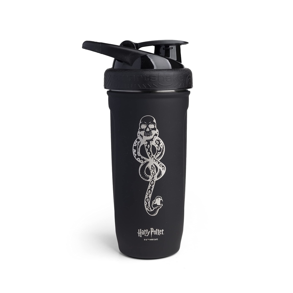 Smartshake Reforce Acero Inoxidable Harry Potter Dark Mark Logo Shaker Bottle (900 ml/30 oz) Silencio Light Weight Resistencia Deportiva Shaker Botella con una suave tapa  durable Leakproof, BPA Gratis >