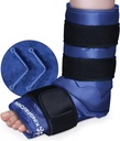 XXL Adelgazamiento de pie de tobillo para lesiones de pie, cubierta completa de tobillo Wrap, Gel Ice Packs Reutilizables para la Fasciitis de plantar, Aquiles Tendonitis, tobillos y tacones esprainados, Lesión Fibular, Azul