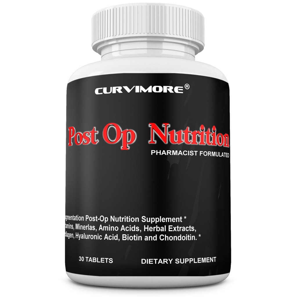 Post OP Nutrition Pills Pre & Post Op Support. Ayuda tiempo de recuperación y disminuir la formación de miedo y heridas. Soporta la cicatriz y la curación de la piel. “No es una crema de miedo” 30 Tabletas