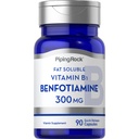 Piping Rock Benfotiamine 300mg  90 cápsulas ← Fat Soluble Vitamina B1 ← No Gluten Suplemento gratuito