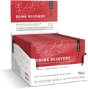 Electrolitos de recuperación de bebidas Polvo con vitaminas, paquetes de electrolitos veganos para la hidratación " Detox hígado, sabor negro (30 Sachets)