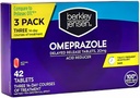berkley jensen Omeprazole 20 mg Tablas de liberación retrasada - Heartburn Medicine- Acid reducer Pills - Treats Frequent Heartburn - 3 x 14-Day Courses, 42 Count Total (Pack of 1)
