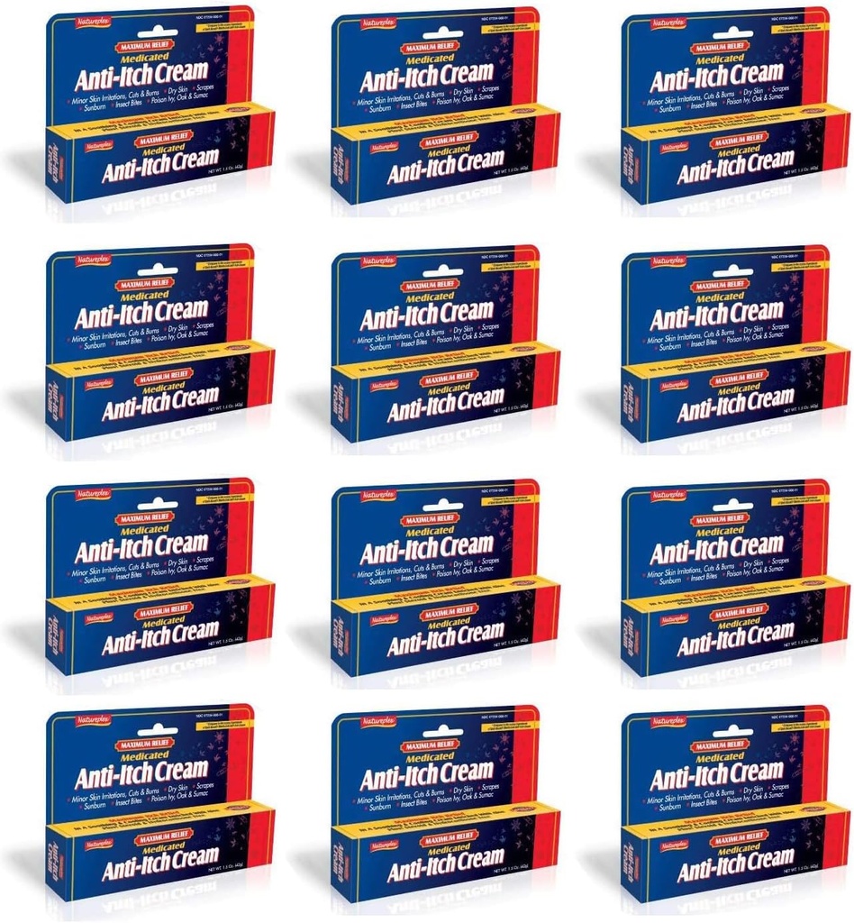 Alivio Máximo Crema Anti-Itch Medicada 12 Pack