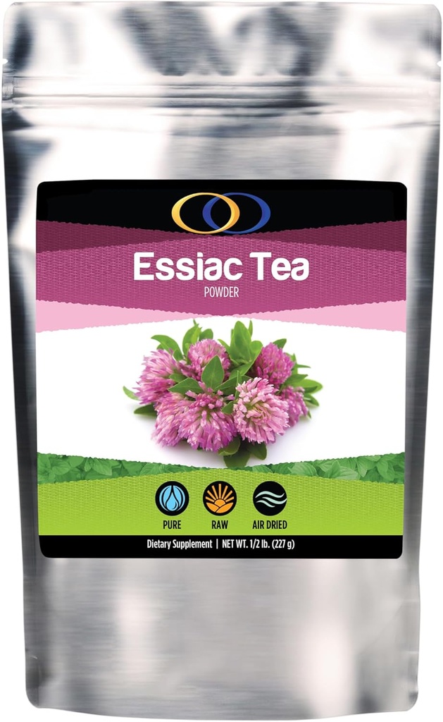 Optimally Organic ESSIAC Tea 8 Herb Powder - USA &amp; EU Organically Grown Finely Ground Herbs! - Receta Premio de Rene Caisse con puntas de sorrete de ovejas!