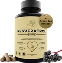 Suplemento de Resveratrol con semilla de Quercetina &amp; Grape – 850mg Herbal Blend, polifenoles de alta potencia " Antioxidantes para el bienestar general, 60 cápsulas veganos