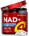 NAD Plus Supplement 1400mg - NMNH Supplement Alternative Supports Healthy Aging Complex with Nicotinamide Riboside " Gotu Kola, Collagen - Powerful NAD+ Fórmula de Energía, Esquí y Cognitivo, 60 Caps
