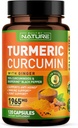 Turmeric Curcumin 1965mg with Ginger & BioPerine Black Pepper Extract - High Absorption 95% Curcuminoids for Joint & Antioxidant Support - Non-GMO, Gluten-Free, Vegan - 120 Herbal Supplement Capsules