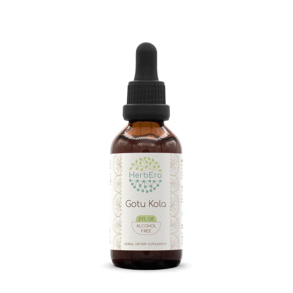 Gotu Kola B60 Tincture Extracto herbal libre de alcohol, gotas líquidas concentradas Gotu Kola natural (Centella Asiatica) 2 fl oz