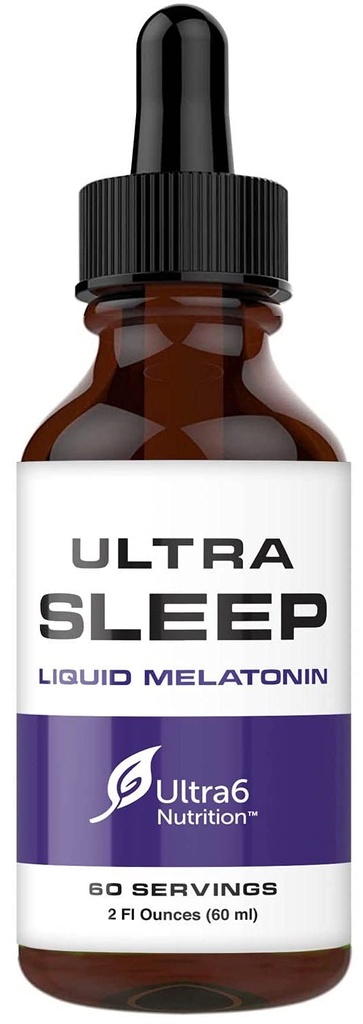 Ultra6 Nutrición gotas de melatonina con raíz de Valerian - Melatonina líquido Suplemento de sueño con 5 HTP " Flores de Pasión - Una ayuda para el sueño líquido