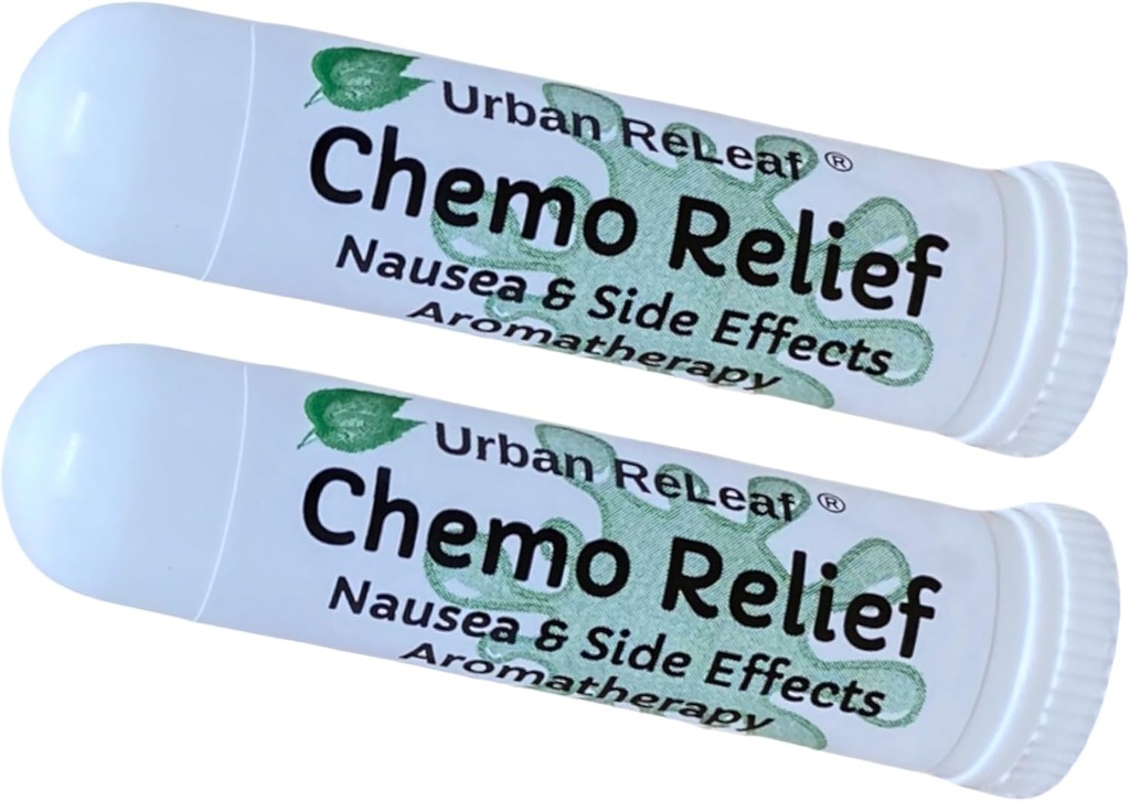 ReLeaf Urbano Conjunto de 2 Efectos secundarios de alivio de quimioterapia Inhaladores de aromaterapia! Aceites Esenciales 100% naturales, Made Fresh en EE.UU.