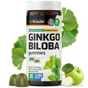 BIO KRAUTER Ginkgo Biloba Gummies - 90 Chews veganos - Ginkgo Biloba Suplementos para soporte cerebral - 120 mg Standardized Extract - Pectin-Based Formula