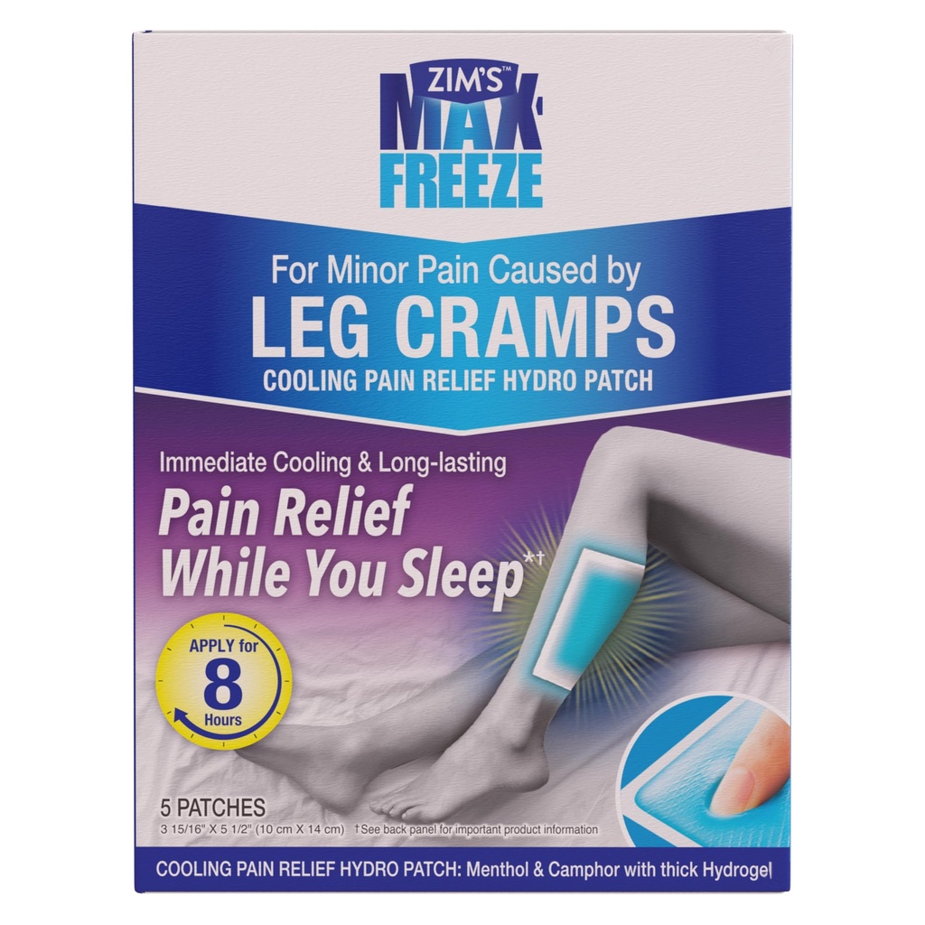 Zims Max Freeze Leg Cramp Patch, 5 Conde