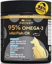 95% Omega 3 Fish Oil for Dogs & Cats, Vet-Formulated with RTG Processed Salmon Oil, Maximum EPA & DHA, Supports Heart, Skin, Coat, Joint，Heart & Immune Health, 100 Soft Gels