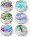 Caja de Píldora 3 Funda de Píldora pequeña, Portátil para Pocket o Píldora de Píldora de Contenedor para mantener vitaminas, medicamentos, aceite de pescado y suplementos(6PCS)