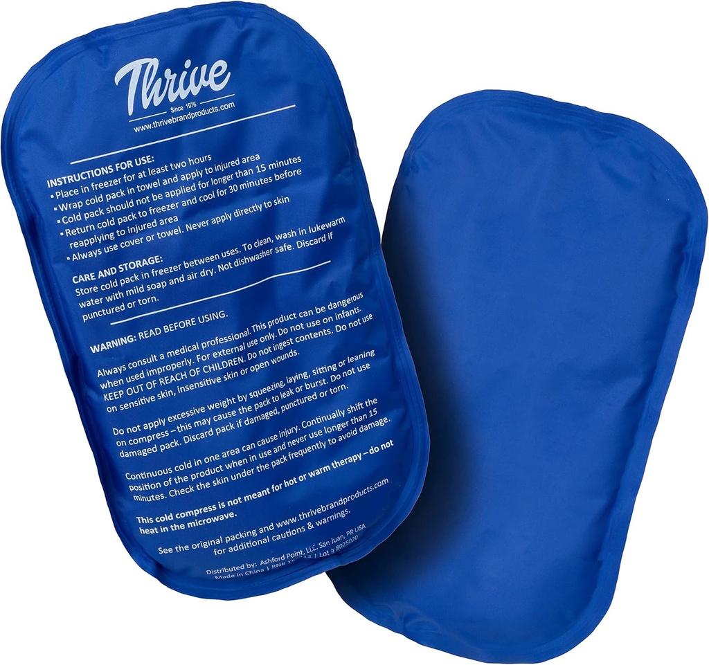 Empaquetaduras de hielo para lesiones Reutilizables - Grande, Azul Oscuro, 2 Cuenta - Gel Ice Packs &amp; Compresss fríos para cuello, hombro, rodillas &amp; respaldo Dolor Alivio - Terapia flexible y duradera