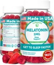 Lunakai USA Hecho bajo dosis Melatonin Gummies 1mg - Gentle Sleep Aid for Adults &amp; Kids - Non-GMO, Vegan, Gluten-Free - 60 Conde
