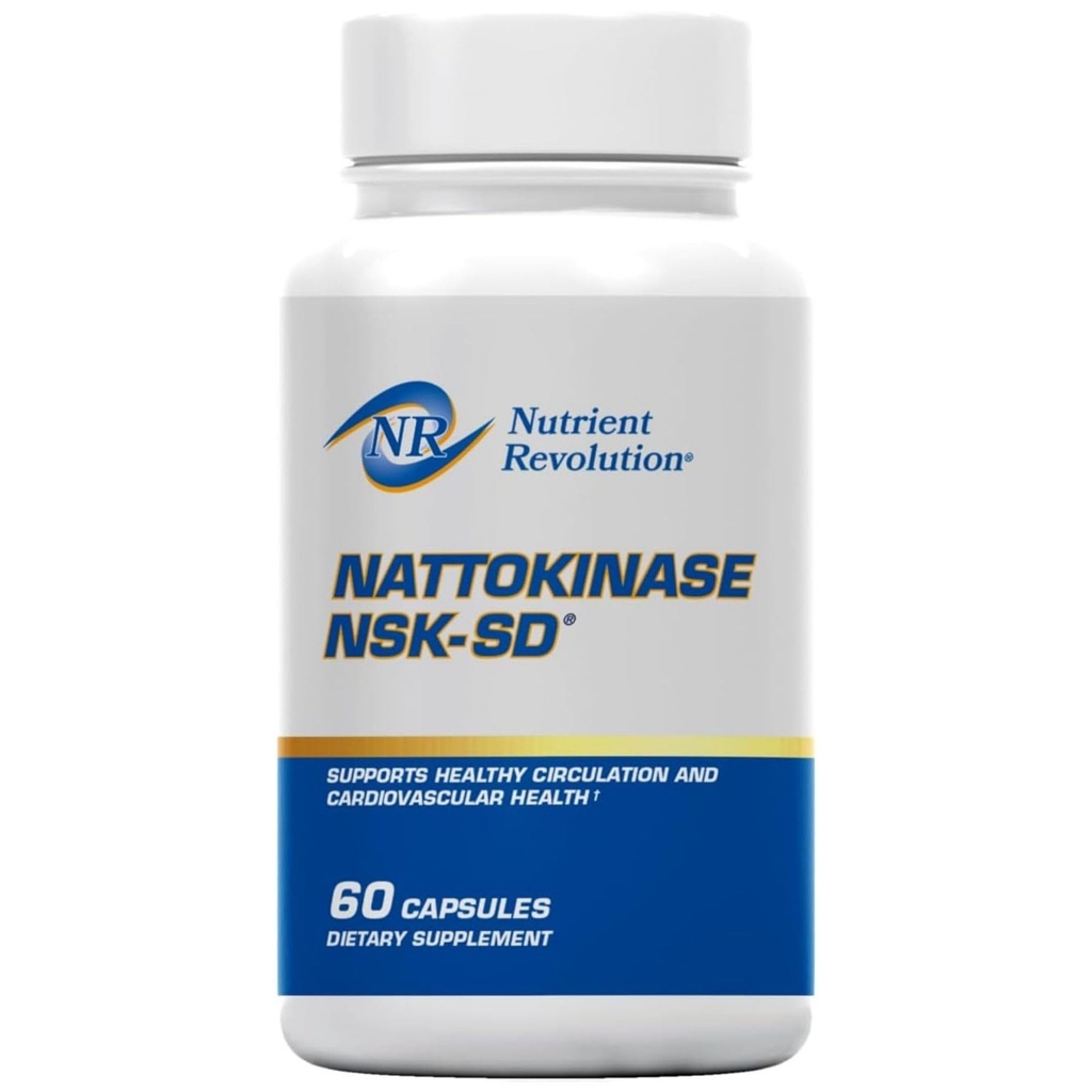 NSK-SD Nattokinase - Soporte cardiovascular - Suplemento Nattokinase de alta potencia - Optimiza la circulación, no GMO, Vegetariano, JHFA & JNKA Reconocido - 60 Ct