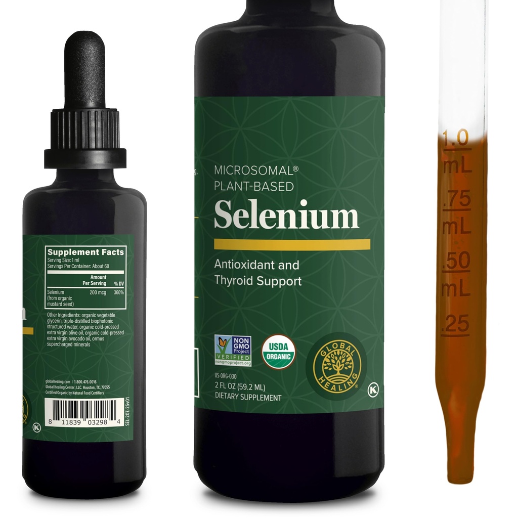 Selenium 200mcg- Selenium Supplement Drops Thyroid & Immune Support(2oz)
