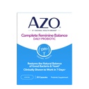 AZO Complete Feminine Balance Daily Vaginal Probiotics for Women, Clinically Proven to Help Protect Vaginal Health, Helps balance pH and yeast, 30 Count