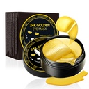 Bajo Patches Ojo, 24K Mascara Ojo Oro, 60PCS bajo Mascara Ojo, Collagen Gel Pads Patch Tratamientos para las arrugas Ligeras Ojos Puffy Círculos Oscuros Anti-Aging Moisturizing, Fine Lines Bolsas Ojo Mujer Hombre