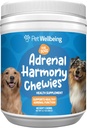 Pet Wellbeing Adrenal Harmony Chewies for Dogs - Vet-Formulated - Dog Adrenal Support, Cortisol Balance, Ashwagandha, Bacopa - Herbal Supplement (90 Soft Chews)