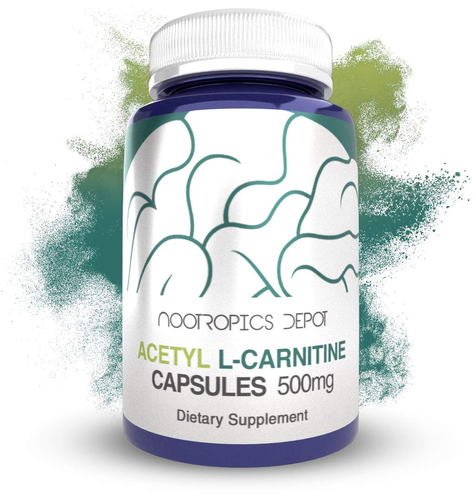 Nootropics Depot Acetyl L-Carnitine Capsules Silencio 500mg Silencio 90 Conde Silencio Formulario HCL Silenciosos Energéticos Suplementos Silenciosos Mitocondrial Función Silencio ALCAR HCL