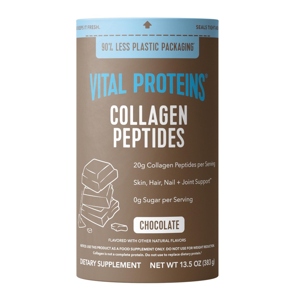 Vital Proteins Collagen Peptides Powder - Chocolate Powder for Hair, Nail, Skin, Bone & Joint Health, 13.5oz