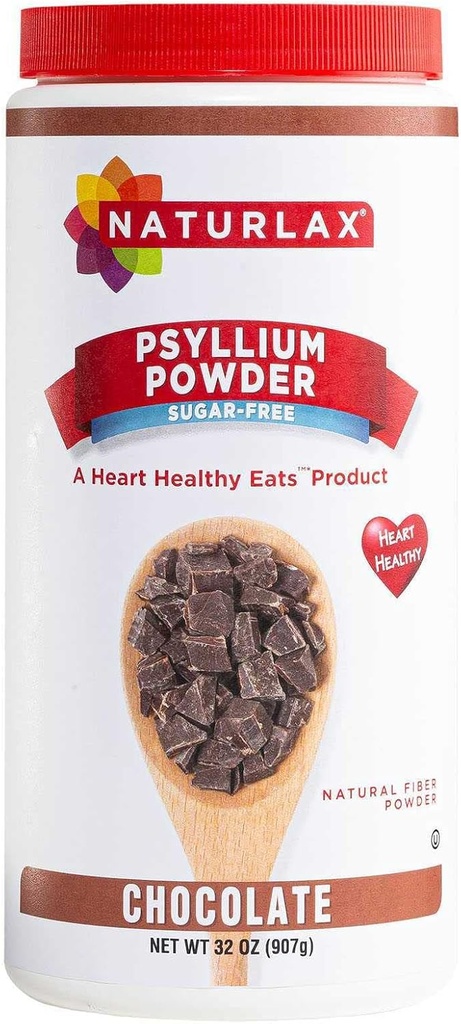 Polvo de fibra de husk libre de azúcar, sabor de chocolate 32 oz