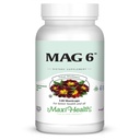 Maxi Health MAG 6 - Magnesium (as Oxide, Glycinate) with Vitamin B6 - Migraine, Muscle Cramps, Kidney Stone Support - Magnesium Supplement for Women & Men - 120 Capsules - Kosher
