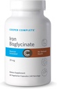 Cooper Bisglycinate completo de hierro. 29 mg por Tablet. 60 cápsulas por botella. Paquete de 1