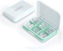 Daily Pill Organizer, Pill Box for Purse - Dtouayz Travel Pill Case, Vitamin Supplement and Medication Dispenser Waterproof 6 Compartment Medicine Holder, Weekly Large Pill Container