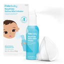Frida Baby NoseFrida Saline Mist Nasal Inhaler, Decongestant Spray for Congestion " Alivio de la alergia para bebés + niños, Nasal Saline Spray, Soothes Stuffy Nose " Sore Throat, Incluye Mask
