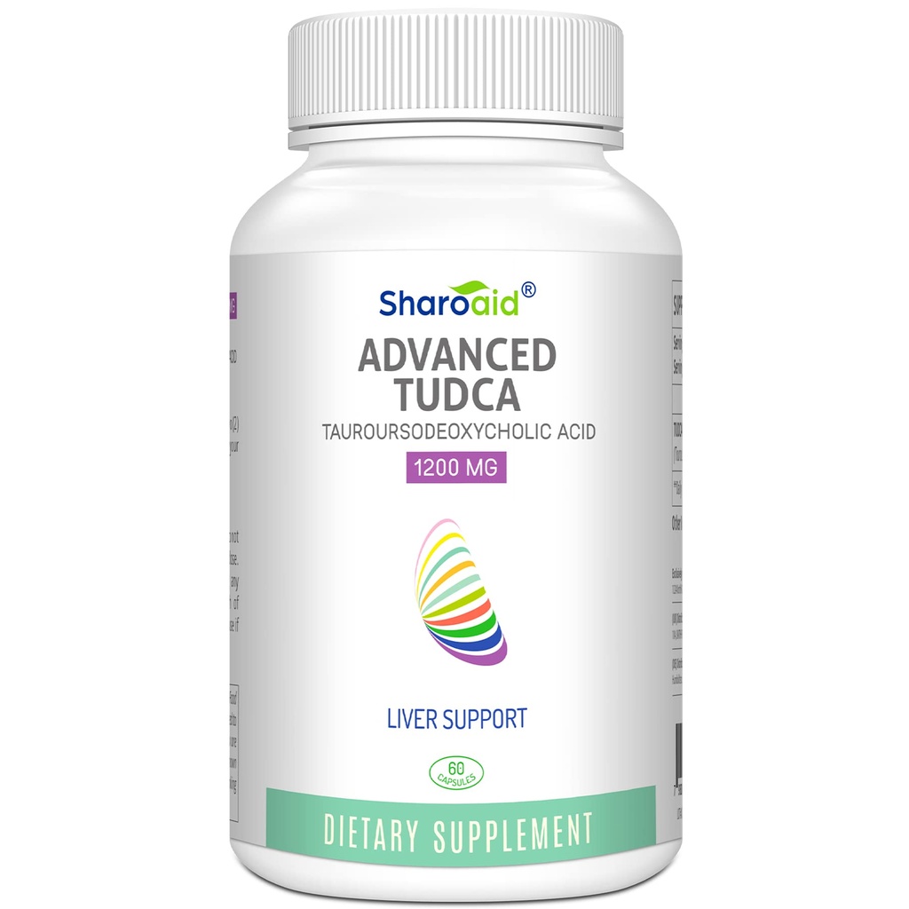 TUDCA Liver Support Supplements 1200 mg-Third Party Tested-High Strength Formula-Bile Salts for Liver Detox Cleanse-Vegan Capsules for Liver,Kidney,Gallbladder Health,1 Bottle-60 Capsules
