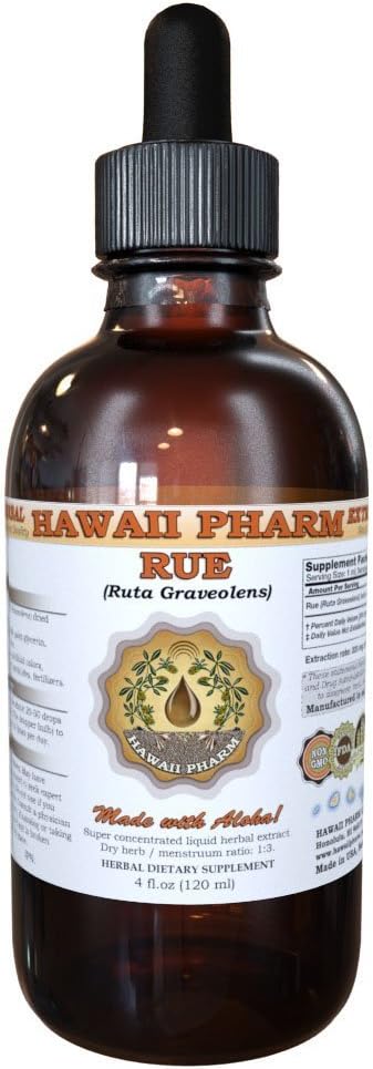 HawaiiPharm Rue (Ruta graveolens) Líquido Extracto, Tintura, Suplemento Herbal, Made in USA, 2 fl.oz