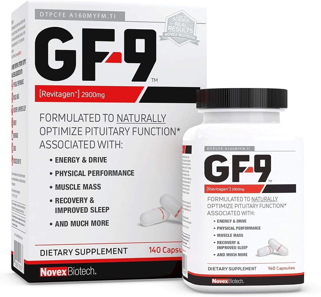 GF-9 – 140 Conde - Suplementos para Hombre - Suplementos Hombres - Péptidos Críticos Boost que apoya la energía, la conducción, el rendimiento físico &amp; Más