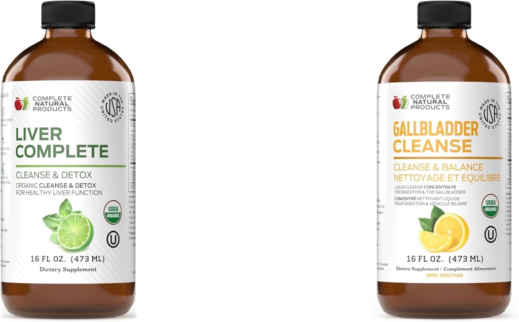 Productos naturales completos hígado 16oz &amp; Gallbladder completo 16oz Bundle