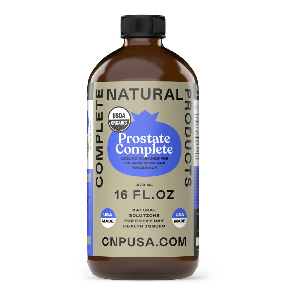 Productos naturales completos Prostata - botella de vidrio 16oz