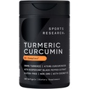 Investigación Deportiva Curcumina Turmérica Complejo C3 - Softgels con Bioperine Black Pepper Extracto " Aceite de coco orgánico, Curcuminoides de 95% estandarizados - No GMO Verificado " Gluten Gratis - 500mg, 120 Conde