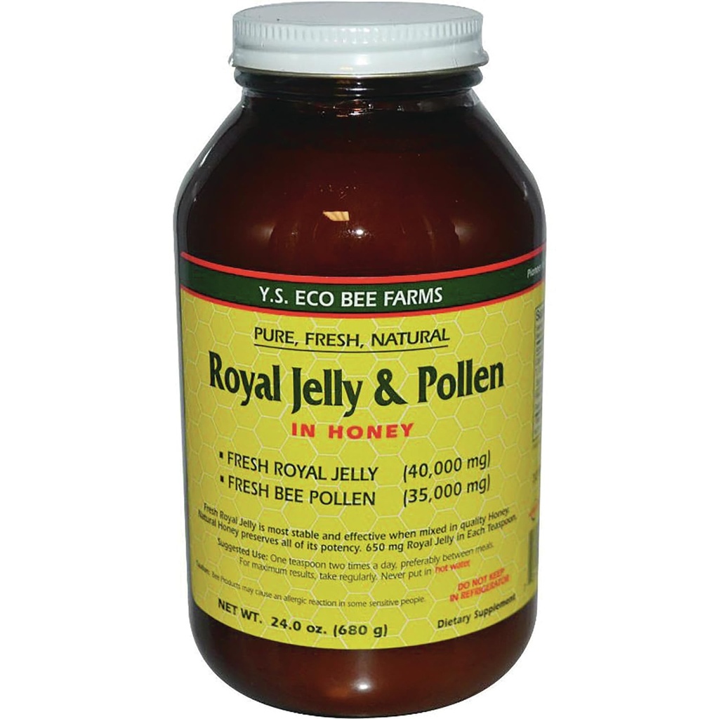 Y.S. Eco Bee Farms Royal Jelly '&' Pollen in Honey 24 oz Paste