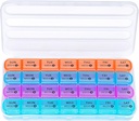 Zoksi Organizador Mensual de Pill 28 Día 1 Hora a Día, Grandes 4 Semanas Pill Box Organizador, Caso de Dust-Proof One Month Pill, Organizador de Medicina de Viaje Mensual, Contenedor de Pill Portable para Vitaminas y Meds